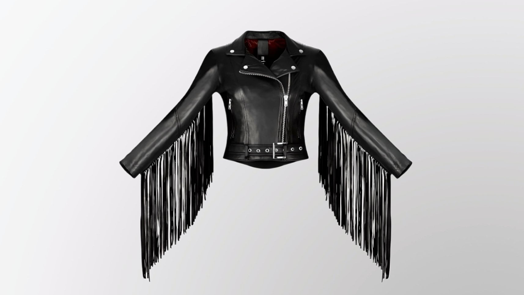 Womens Metallic Gold Fringe Jacket Leather Shiny Fashion Biker Coat ...