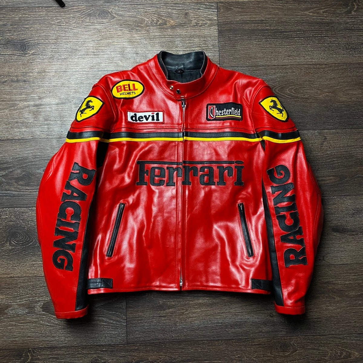 Ferrari F1 Racing Jacke Herren Rotes Rindsleder Formula Man - Etsy Schweiz