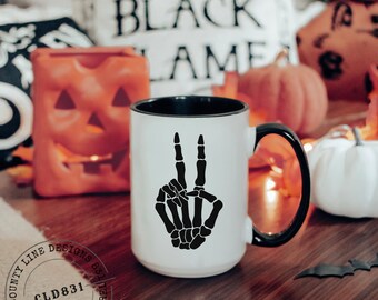 Halloween Coffee Mug, Skeleton Mug, Gift for Halloween, Skeleton Coffee Mug,Fall Coffee Cup, Ghost Halloween, Pumpkin Mug, Spooky Season Cup