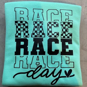 Race Day Sweatshirt, Checkered Race Shirt, Race Day Shirt, Mom Racing Gift, Racing Season Shirt, Race Mom Era, Racing Sweater, Race Vibes