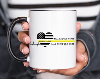911 Dispatcher, Dispatcher Gift, Thin Gold Line, Emergency, 911 Operator, First Responder Gift, Dispatcher Mug, Police Gift, 911 Coffee Cup