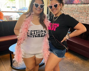 Bachelorette Party Shirts | Getting Hitched | Getting Rowdy | Wedding Party Shirts | Bridal Party Shirts | Party Favor Shirts |Team Bride