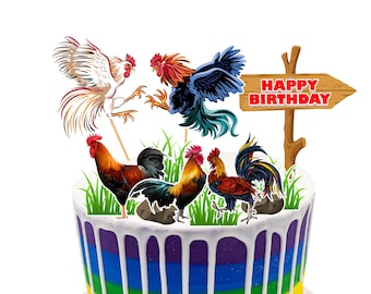 Rooster Cake Topper Etsy