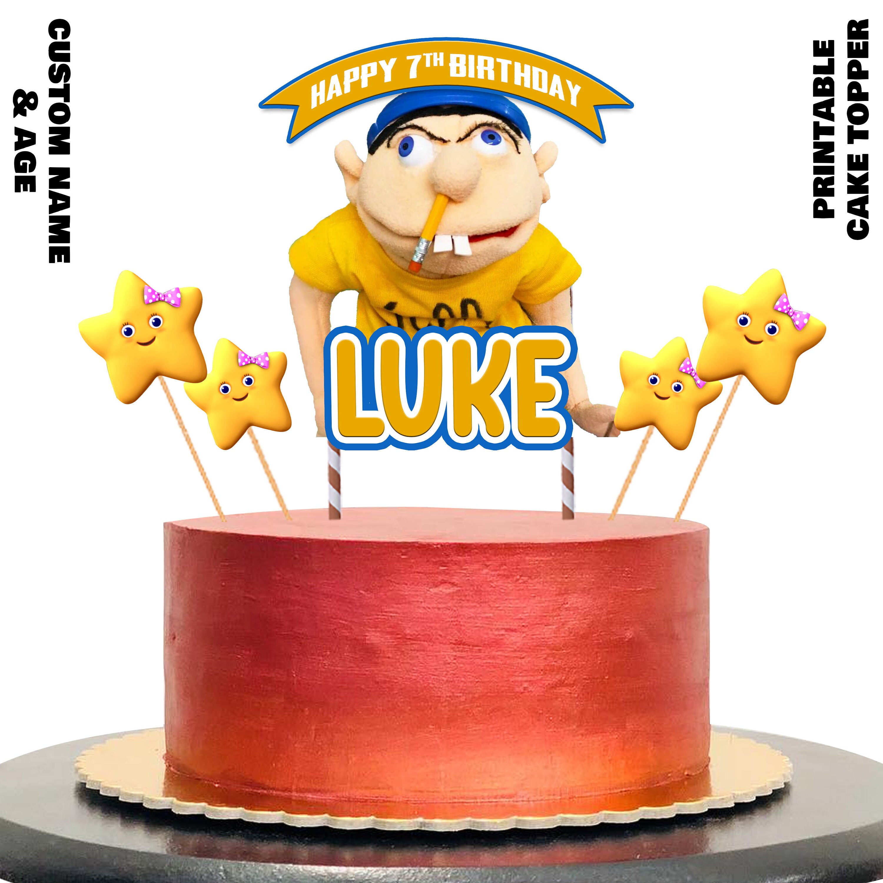 CAKE JEFFY TOPPER Etsy UK