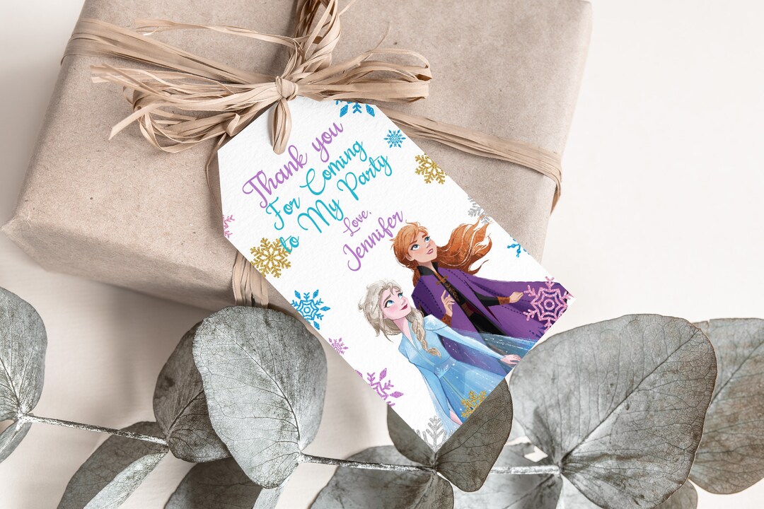 Frozen Thank You Tag Frozen Birthday Party Frozen Thank You Gifts ...