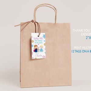 Frozen Thank You Tag Frozen Birthday Party Frozen Thank You Gifts ...
