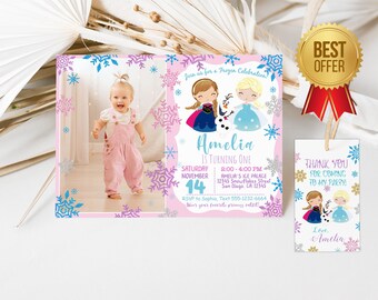 Frozen Birthday Invitation Template ELSA ANNA INVITATION Frozen ...