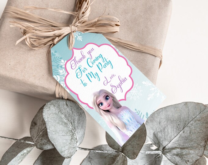 Frozen Thank You Tag Frozen Birthday Party Frozen Thank You Gifts ...