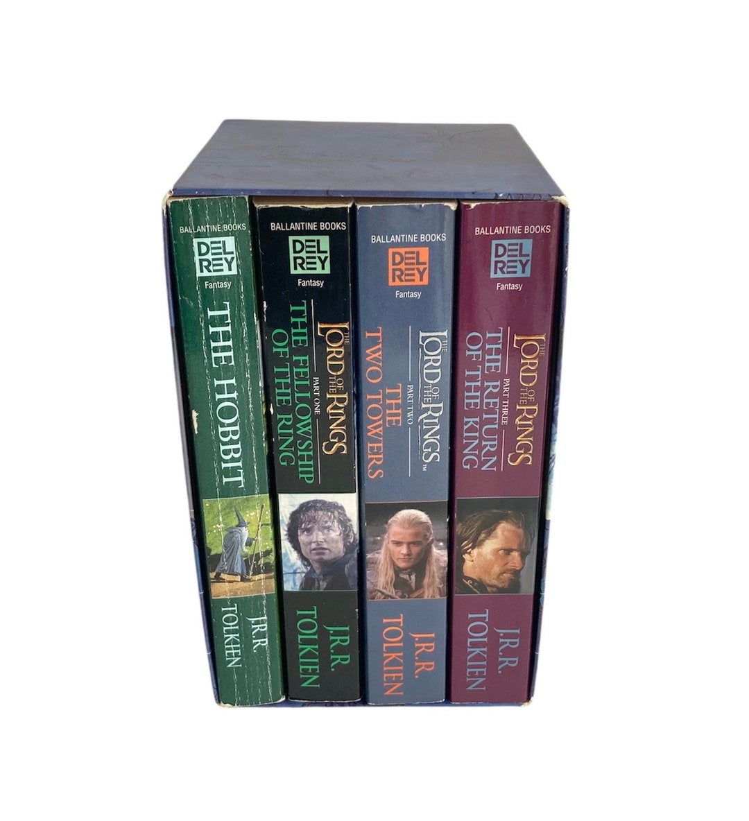Vintage JRR Tolkien Lord of the Rings the Hobbit 4 Book Boxed Set Del ...