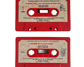 Vintage 1984 Rainbow Brite Cassette Tapes Lot Of 2 Hallmark Cards Working