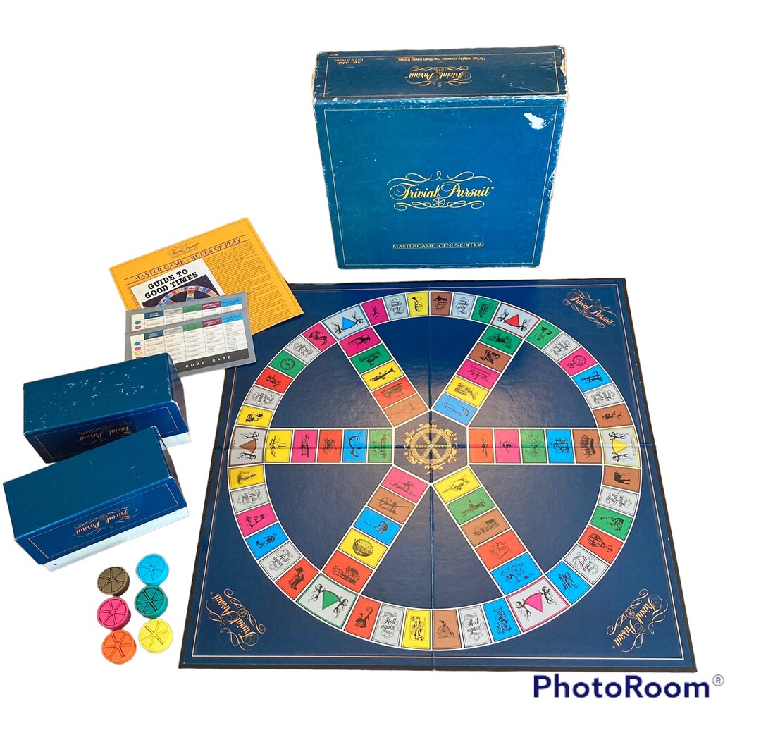 Vintage 1981 Trivial Pursuit Board Game Mastergame Genus Etsy