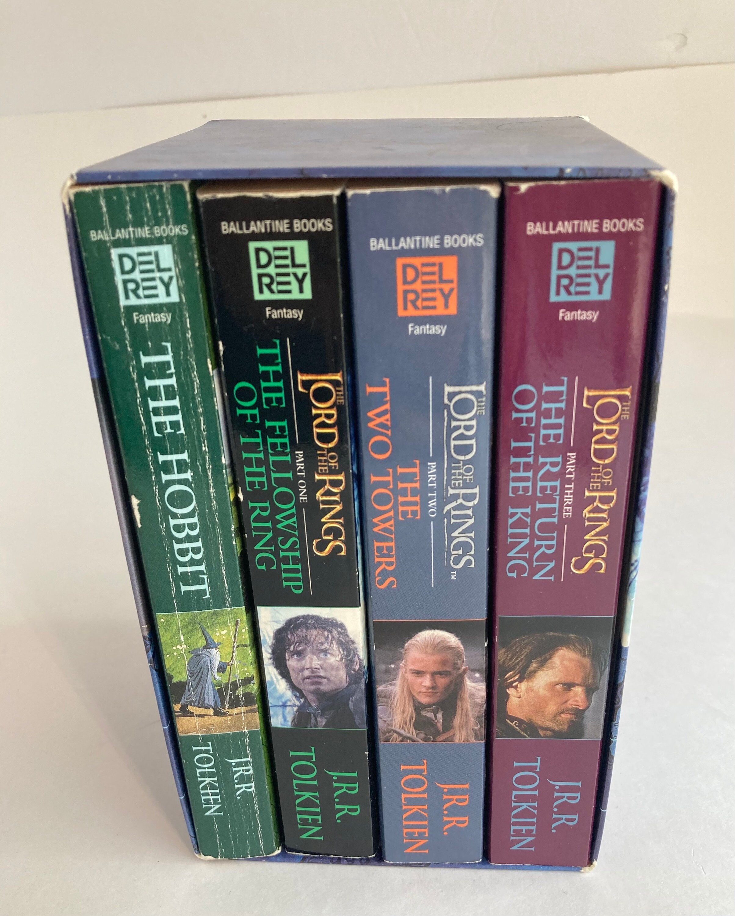 Vintage JRR Tolkien Lord of the Rings the Hobbit 4 Book Boxed Set Del ...