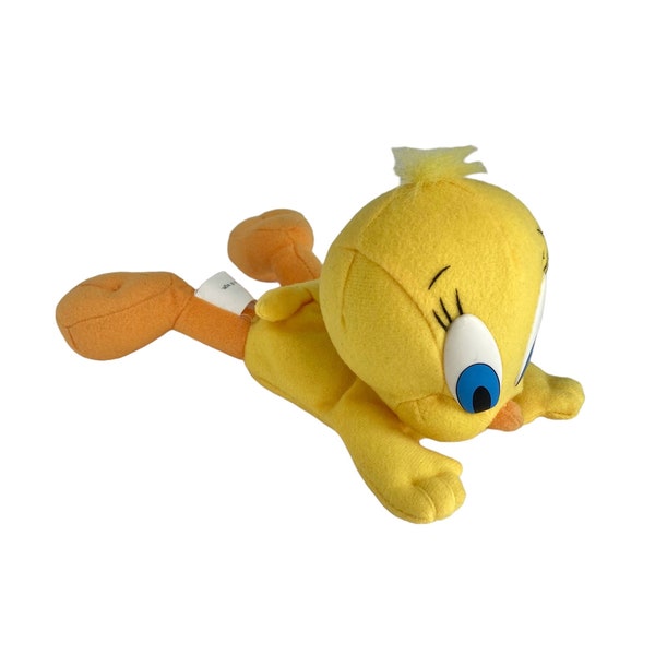 Vintage 1997 Tweety Bird Bean Bag Plush Play-by-Play 8” Looney Tunes