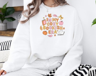 In My Cozy Bookish Era Sweatshirt with Premium DTF Transfer | Cozy Unisex Graphic Pullover