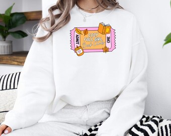 Cozy Fall Girl Book Club Sweatshirt with Premium DTF Transfer | Cozy Unisex Graphic Pullover