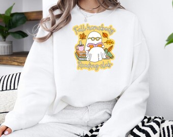 Fall Homebody Reading Club Sweatshirt with Premium DTF Transfer | Cozy Unisex Graphic Pullover