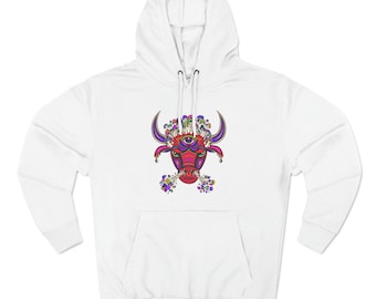 Sudadera con capucha y espalda en forma de hongo de Tauro