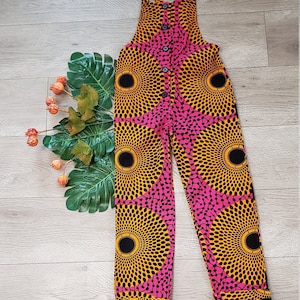 Afrikanischer Druck Kleinkind Overall | Ankara Wachs Print Mädchen Romper | Kinderkulturelle Kleidung für Schule, Geburtstag & Alltag