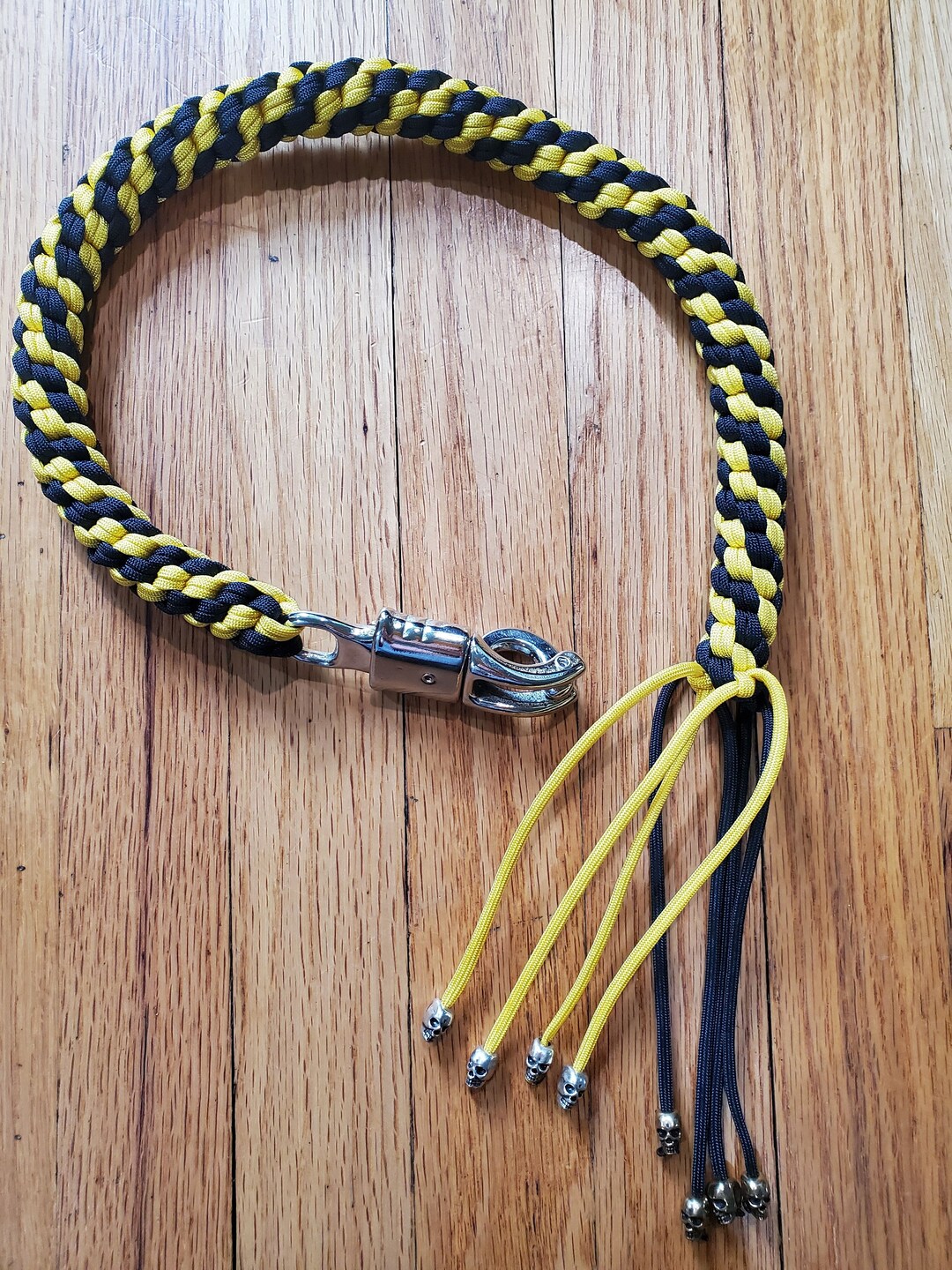 Paracord Motorcycle Get Back Whip black & Yellow 32 Inches Etsy