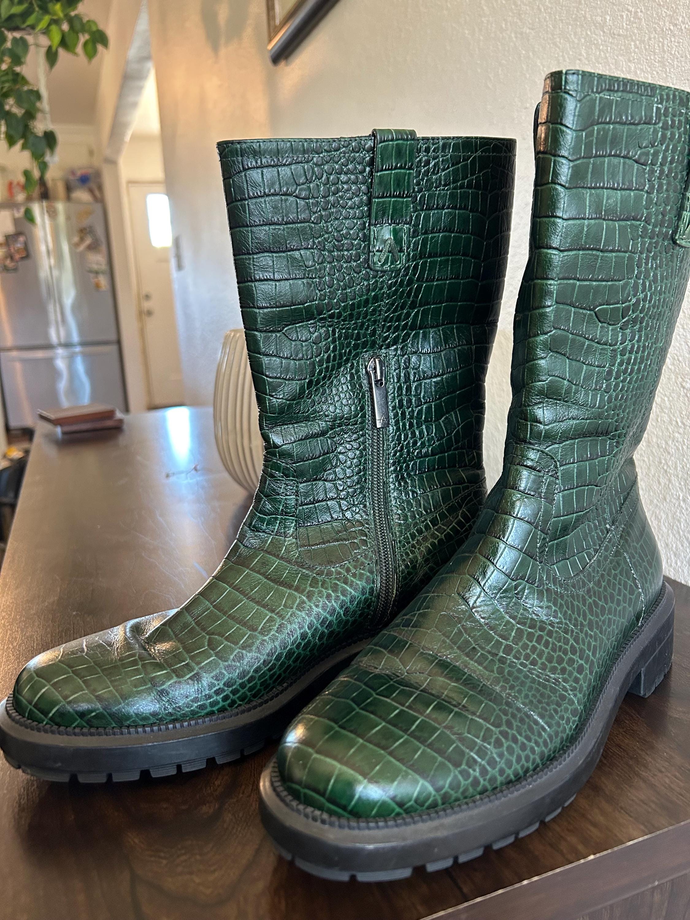 Women alligator boot Etsy