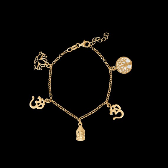 Buy Omkar Gold Bracelet, Aum Gold Bracelet, Gold Enso Necklace, Minimalist Om  Bracelet, Aum Necklace, Religious Studs, Ohm Bracelet, Yoga Jewel Online in  India - Etsy