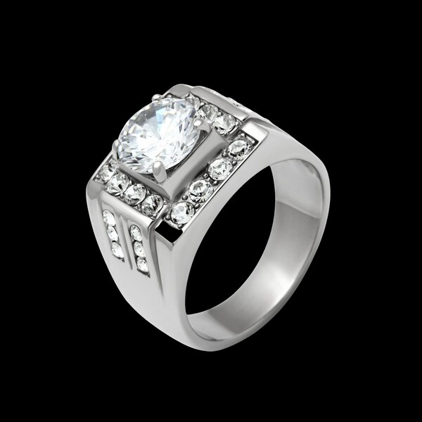 Lab Created Diamond Pinky Ring Etsy