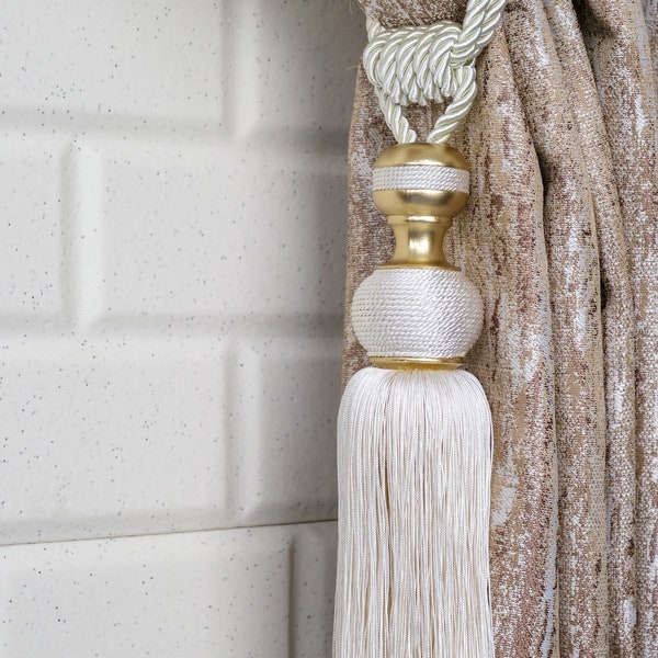 Rope Curtain Tie Backs Etsy