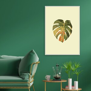 Digital Print, Green Leaf, Still Life Wall Art, Printable Digital Wall Art, Digital Home Decor Prints