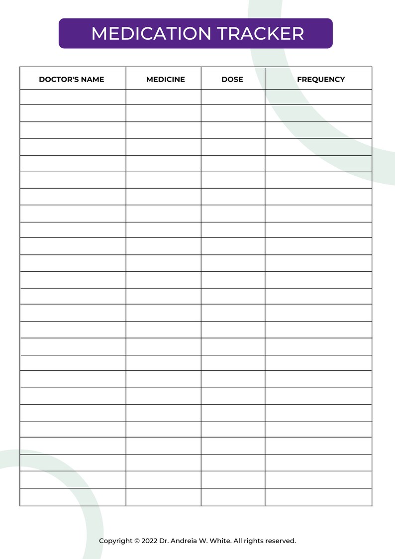 File Header Medication Medication Tracker L Medication Log L Medication List L Medication ...