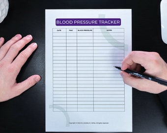 Blood Pressure Tracker l Blood Pressure Log l Blood Pressure Sheet l Printable Blood Pressure Log l Printable Blood Pressure Tracker