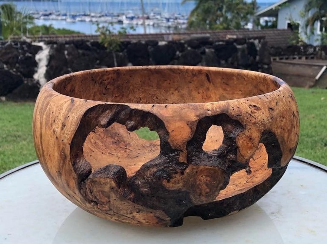 Large Mango Burl Decorative Wood Bowl, NOT FOR SOUP :) - Etsy