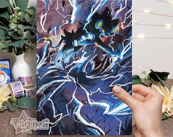 Luxray Print | Handgemachte A5 Sammelkarten Art