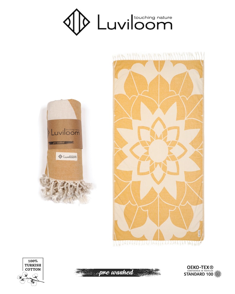 Mysun Mandala Patterned Towel, Dark Green Towel, Large Beach Towel, Wholesale Towels, Beach Blanket, Yoga Towel, Beach Towel, Gift for Her Orange