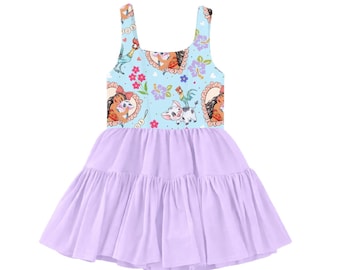 Preorder Moana Dress, Disney Outfit Girls, Tropical Princess Dress, Disney Park Outfit, Mommy and Me Dress