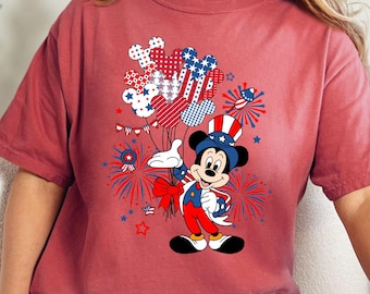 Mickey Mouse 4th of July Comfort Colors Tee | Patriotic Disney Shirt
