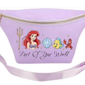 Park Day Belt Bag | The Little Mermaid |Disney Mom Crossbody | Fanny Pack Disneypark Large Lavender