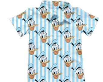 Donald Duck Disney Polo Shirt, Disney Shirt Men Kids, Disney World Outfit, Matching Family Disney Shirt Pre Order