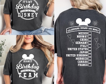 Epcot Birthday Tee Disney World Squad Shirt Mickey Minnie Mouse Celebrate in Style Soft Cotton Unisex Gift for Disney Fans