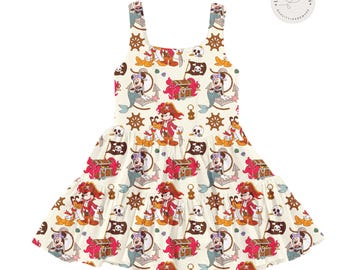 Disney Outfits, Disney Cruise Dress Girls Women, Pirate Mickey Minnie Outfit, Disney World Cruise Outfit, Toddler Twirl Dress