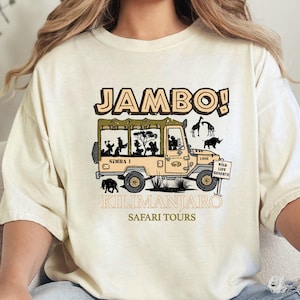 Kilimanjaro Safari Shirt, Disney Animal Kingdom Tee, Wildlife Illustration, Jambo Safari Outfit, Harambe Park Day Top, Adventure Travel Tee