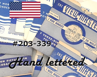 U.S.A. Hand Lettered  View-Master single reels II