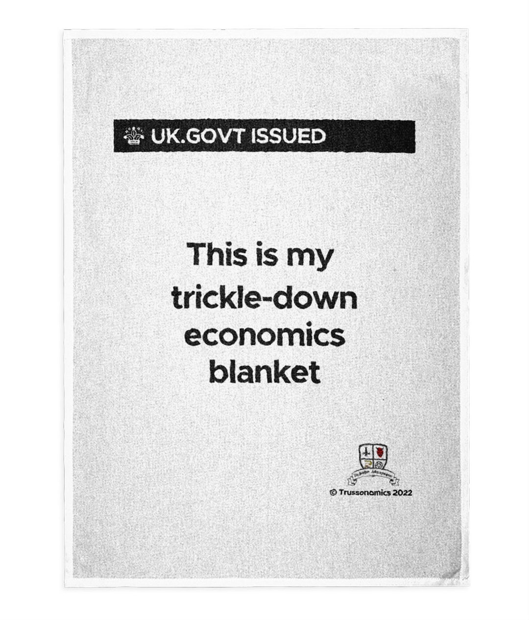Trickledown Economics Blanket UK Satircal Economic Tea Towel Etsy