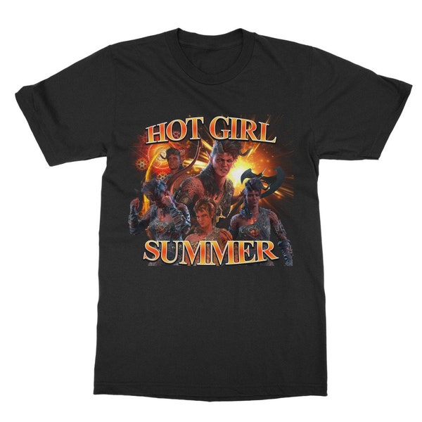 Hot Girl Summer Karlach Baldur's Gate Classic Heavy Cotton Adult T-Shirt Baulders Baldur Baldurs Gate Bulders Karlach Merch