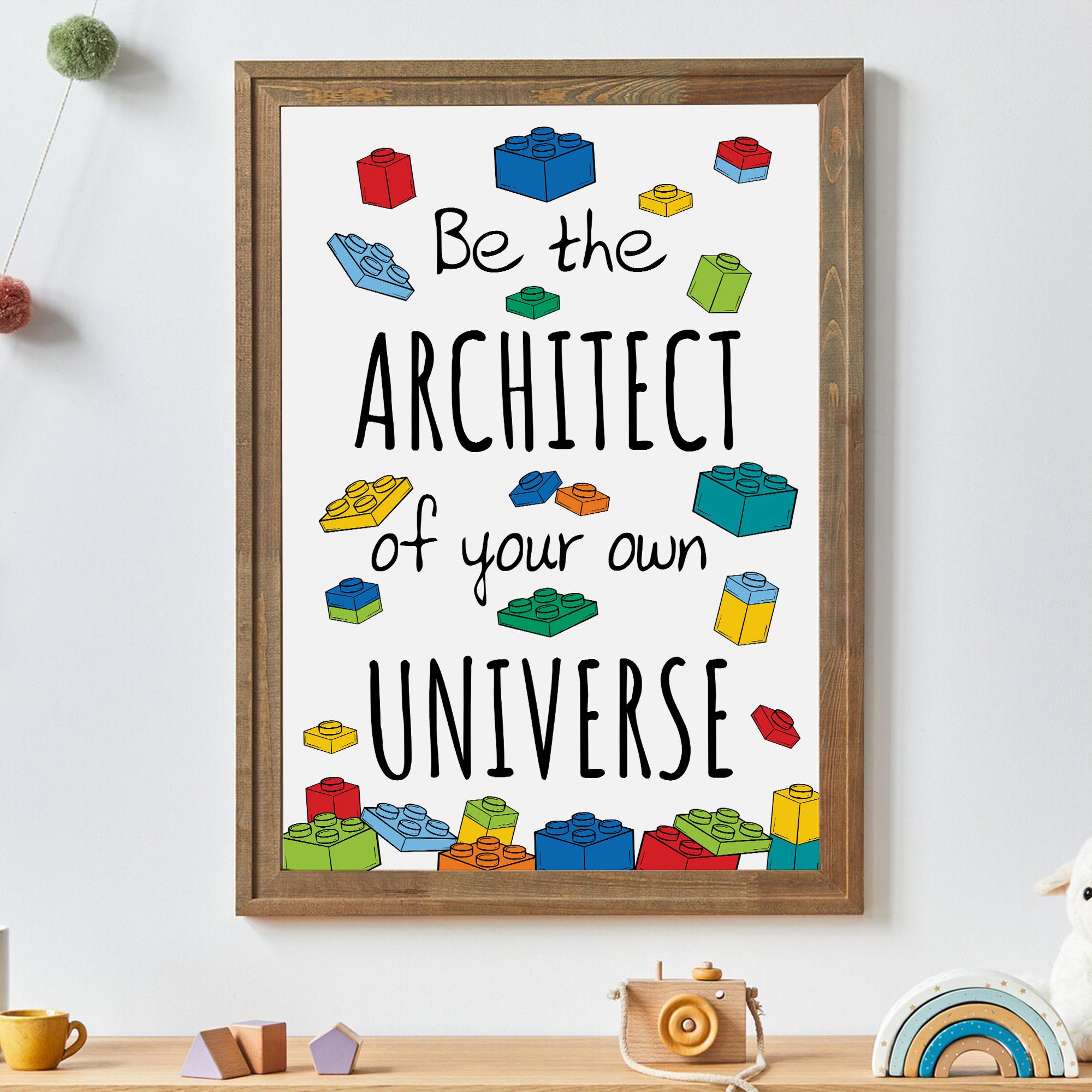 Motivational Bricks Art Print: Colorful Building Blocks Decor (digital ...
