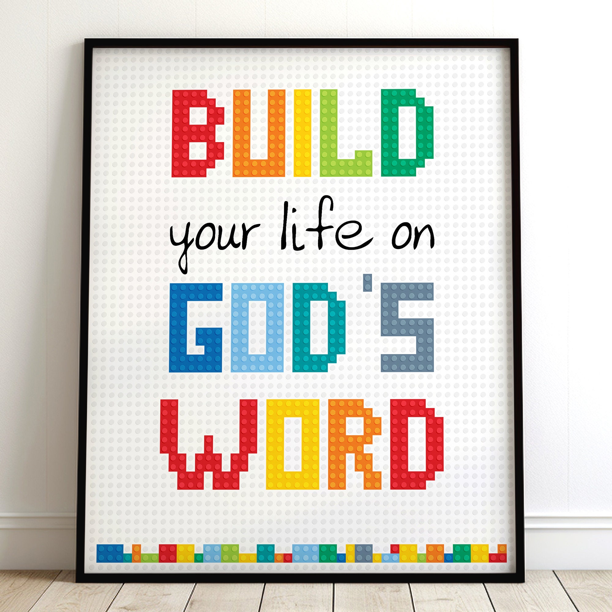 Kids Bible Quote Printable Poster, Christian Educational Poster