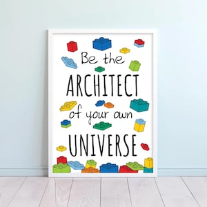 Motivierende bunte Bausteine , Bausteine , Kinderzimmer Wandkunst, Bauklötze Poster, Bauklötze Poster, Geschenk für Jungen, Bauklötze - DIGITAL