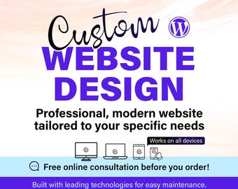 Custom WordPress website design and installation. Elementor Pro Visual Builder. Web design templates by professional design agency