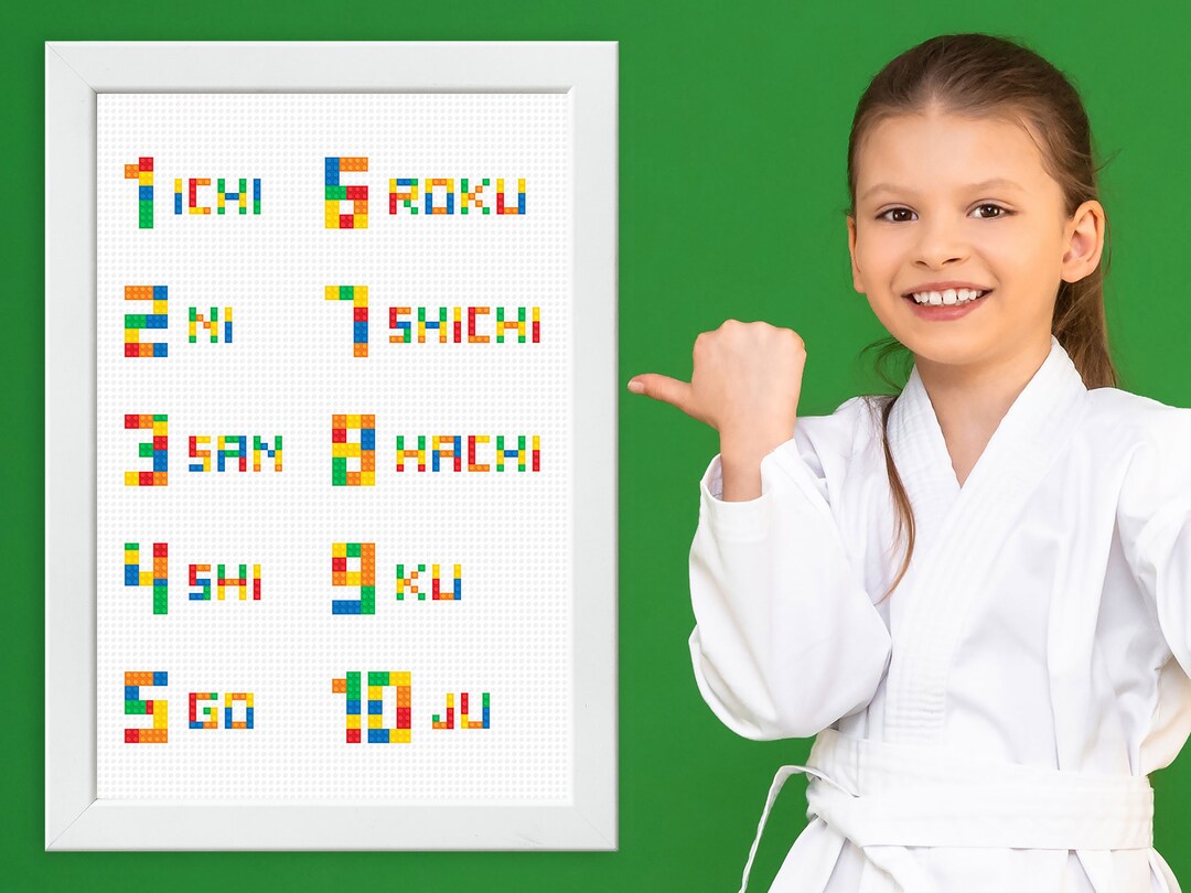 Japanese Numbers Karate Counting Boys Room Wall Decor Etsy