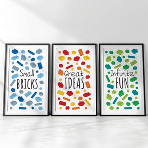 3 bunte Steine Art Print Set, Spielzimmer Dekor Poster, motivierende Kunstwerk, Kinderzimmer Druck - DIGITAL