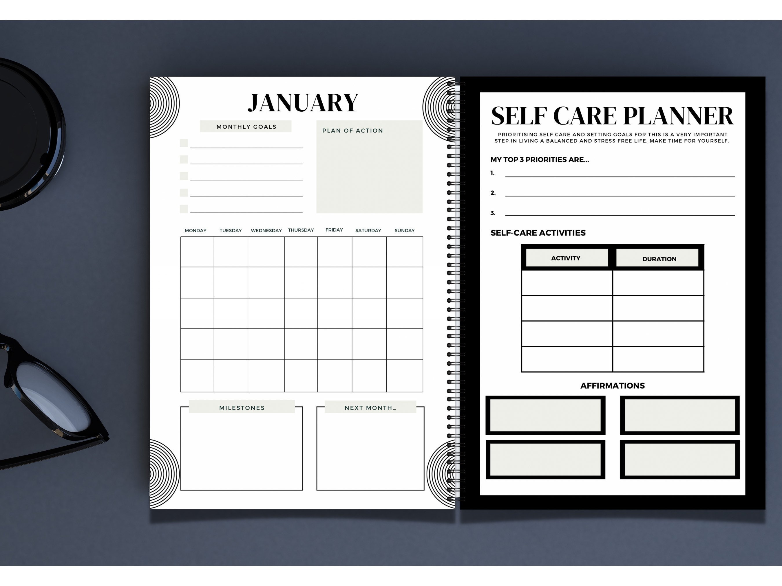 A5 UNDATED Goal Setting Planner Monthly Goal Setter Planner Etsy UK